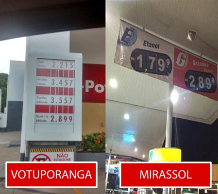 Vereador André analisou preço em Mirassol e Votuporanga