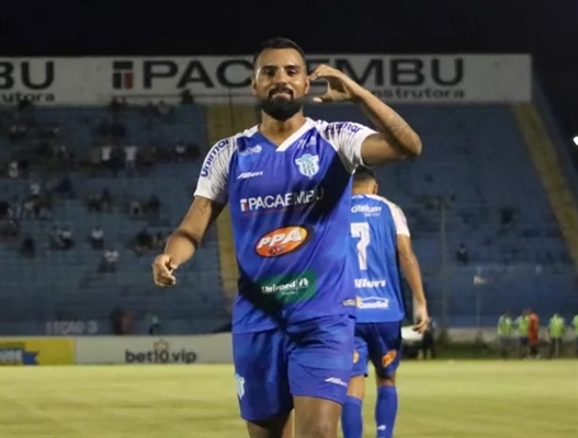 Wendel Júnior comemora gol do Marília sobre o CAV na Série A3, em 2022  (Foto: Lucas Daquino/Marília AC)
