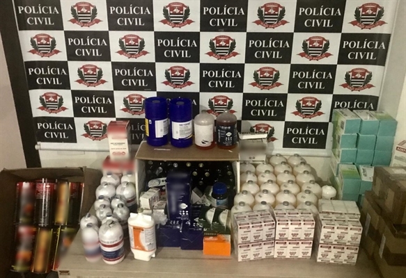 Produtos foram apreendidos e levado para delegacia de Rio Preto — Foto: Arquivo Pessoal