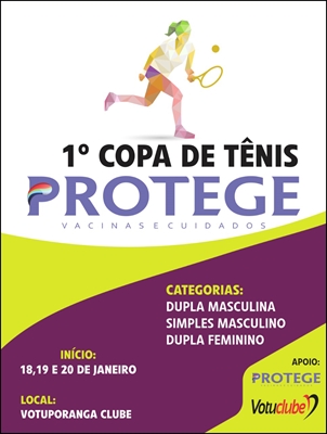 Votuporanga sedia 1ª Copa de Tênis Vacinas e Cuidados