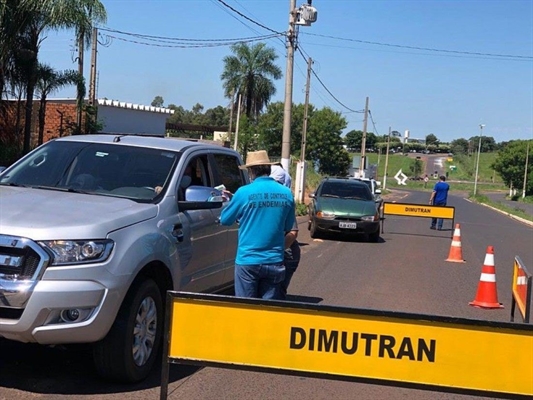 Barreira sanitária foram montadas nas entradas de Jales (Foto: Divulgação/Prefeitura de Jales)