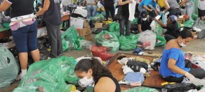 População se une para ajudar as vítimas da enchente