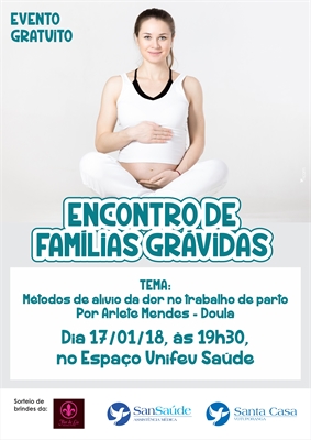 O tema abordará os métodos de alívio da dor no trabalho de parto, a partir das 19h30, no Espaço Unifev Saúde (Foto: Divulgação/Santa Casa)