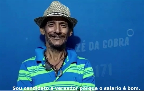 Zé da Cobra é candidato do Podemos (Reprodução)