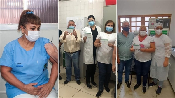 Cidades da Comarca também iniciam imunização contra Covid-19 (Fotos: Divulgação/Montagem: A Cidade)