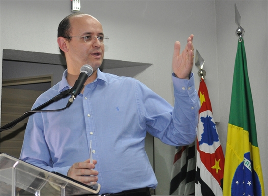 O secretário de Estado da Educação, Rossieli Soares da Silva, esteve em Votuporanga (Foto: Daniel Castro/A Cidade)