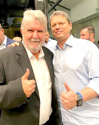 Seba vai incluir obras concluídas em Votuporanga no pacotão de inaugurações que o governador Tarcísio de Freitas (foto) fará pela região na próxima semana. A principal é a avenida do Pozzobon. (Foto: Redes sociais)