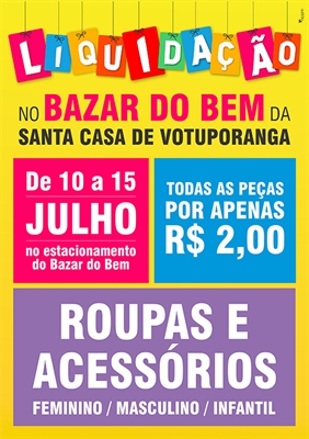 O preço unitário é R$2, para ajudar a Santa Casa de Votuporanga; venda acontece no estacionamento da loja (Foto: Divulgação/Santa Casa)