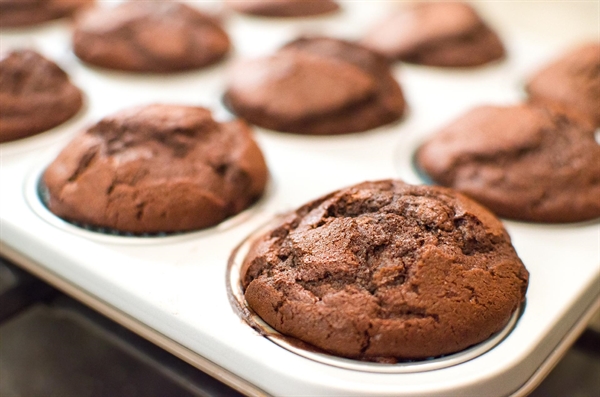 Muffins de chocolate e canela 