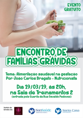Alimentação na gestação será o tema do encontro (Foto: Divulgação/Santa Casa)