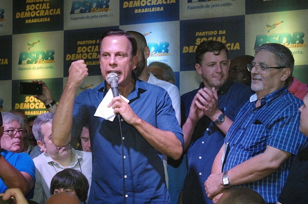 O prefeito de São Paulo, João Doria, foi escolhido, no último domingo, candidato ao Palácio dos Bandeirantes (Foto: PSDB)