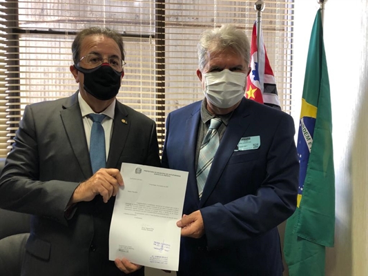 Jorge Seba esteve no gabinete de Motta em Brasília (Foto: Assessoria Motta)