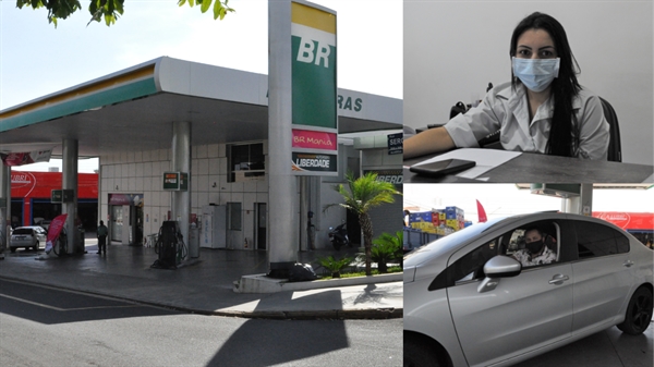 Para Thais Carneiro, gerente do posto Liberdade, etanol pode chegar ao valor mais alto do ano; vendedor Vinicius Formenton voltou para gasolina (Fotos: A Cidade)