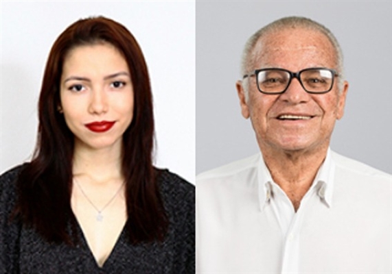 Gabrielly Eloi é a candidata mais jovem e seu Manoel o mais velho, mas ambos querem trabalhar pela cidade  (Foto: Justiça Eleitoral)