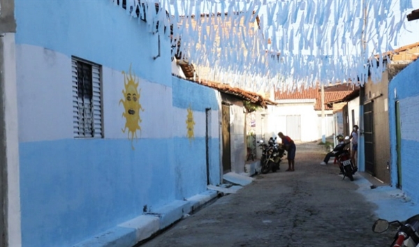 Em protesto contra corrupção e ‘7 a 1’, brasileiro pinta rua com as cores da Argentina (Foto: Divulgação) 
