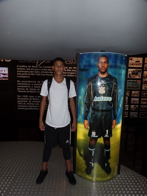 O goleiro Kãuan está em São Paulo, onde faz uma avaliação no Corinthians; jogador passou em peneira (Foto: Arquivo Pessoal)