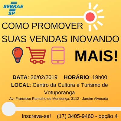  As inscrições devem ser feitas pelo telefone (17) 3405-9460 - opção 4 (Foto: Divulgação/Prefeitura de Votuporanga)