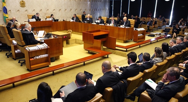 Plenário do STF analisa ação que questiona extinção de conselhos por meio de decretos do presidente Jair Bolsonaro — Foto: Nelson Jr./SCO/STF