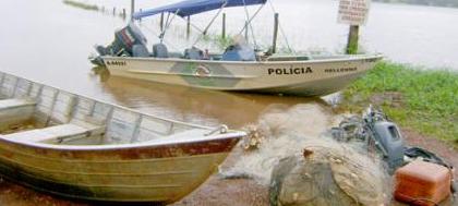 Polícia Ambiental apreende redes de pesca em Cardoso