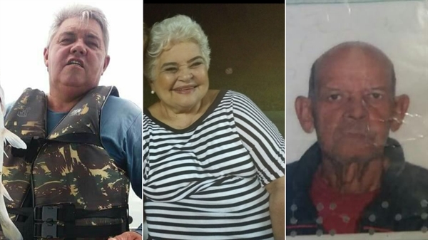 Mario 'Gordo', Maria Aparecida Pardo e Jorcelino da Silva estão entre as vítimas que constaram no boletim (Fotos: Arquivo pessoal)