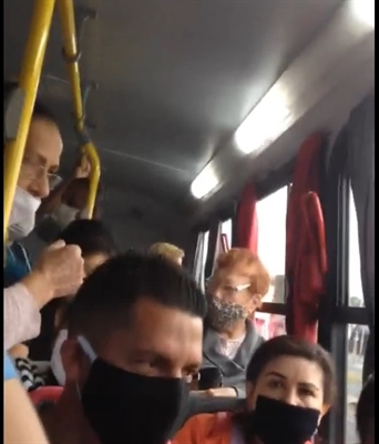 Vídeo feito por moradores da zona Norte mostra a superlotação do transporte coletivo de Votuporanga