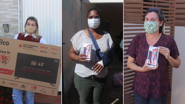 Tânia Garofano, Tatiane Souza e Marli Matos foram as sorteadas deste mês (Fotos: Santa Casa de Votuporanga)