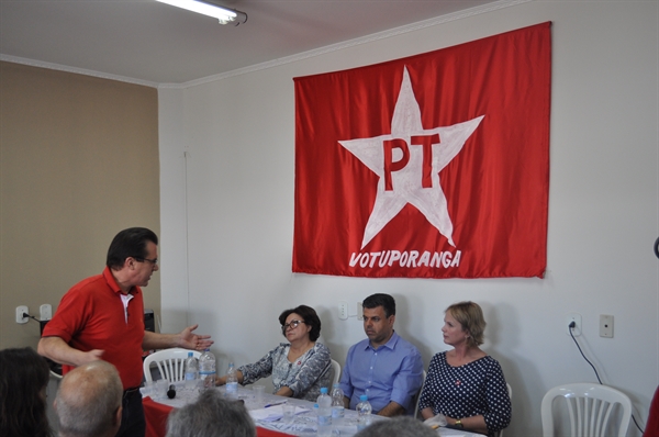 Luiz Marinho, Rosa Chiquetto, João Paulo Rillo e Ana Perugini no encontro do PT