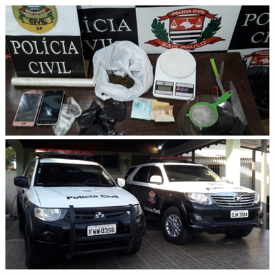 Operação da Polícia Civil cumpriu mandados de buscas em residências e prendeu quatro pessoas envolvidas com o tráfico (Foto: Polícia Civil)