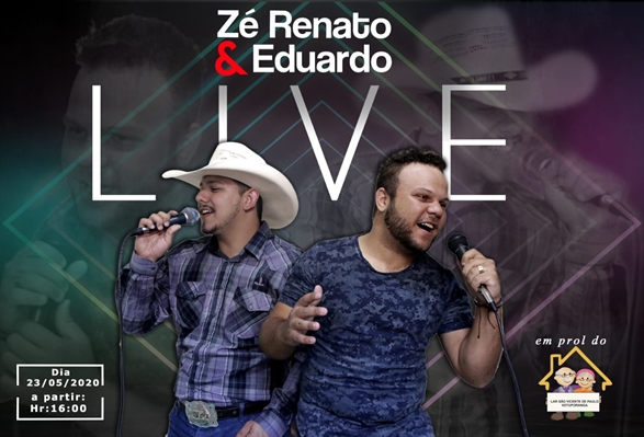 A live foi marcada para o próximo sábado, dia 23, a partir das 16h e vai destinar doações para o Lar dos Velhinhos