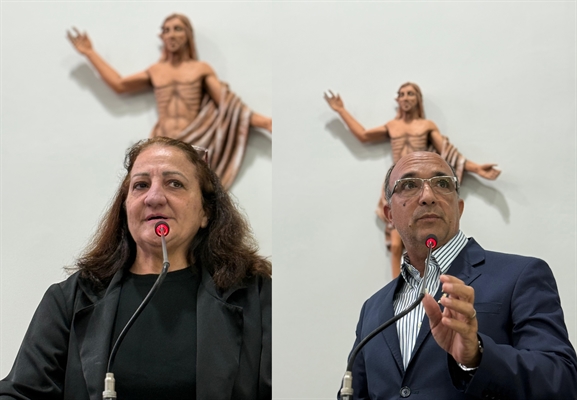 Os vereadores Débora Romani e Marcos Moreno voltaram a se estranhar durante a sessão ordinária de anteontem (Foto: Assessoria)