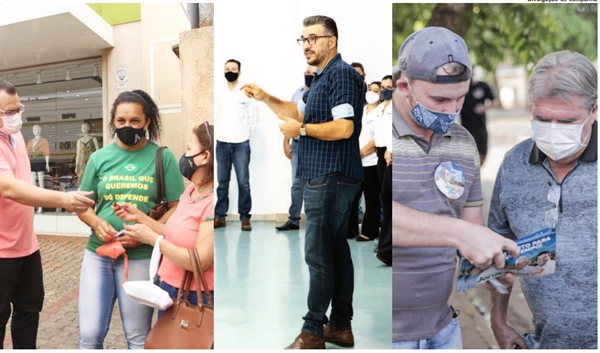 Seba, João Garcia e Hery intensificaram suas agendas nos últimos dias em busca do voto (Foto: Divulgação de campanha)