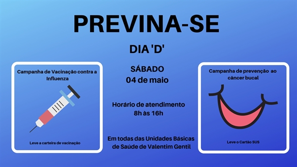 Município realiza campanha de Dida D para vacina e câncer bucal (Foto: Prefeitura de Valentim Gentil)
