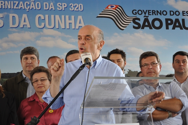 Serra esteve recentemente na cidade, em 2 de junho, na inauguração da duplicação da rodovia Euclides da Cunha (SP-320)