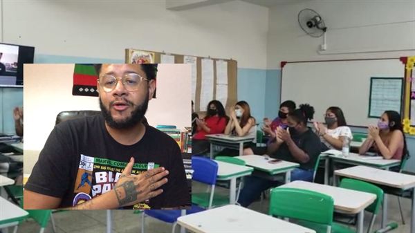 O rapper Emicida gravou um recado para os alunos da escola Esmeralda em que agradeceu pelo projeto inspirado na sua música (Fotos: Divulgação)