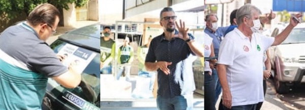Hery Kattwinkel, João Garcia e Jorge Seba investem no corpo a corpo na reta final (Foto: Divulgação de campanha)
