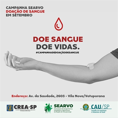A Searvo reforçou o convite aos associados para que participem da campanha de doação de sangue realizada pela Associação (Foto: Divulgação)
