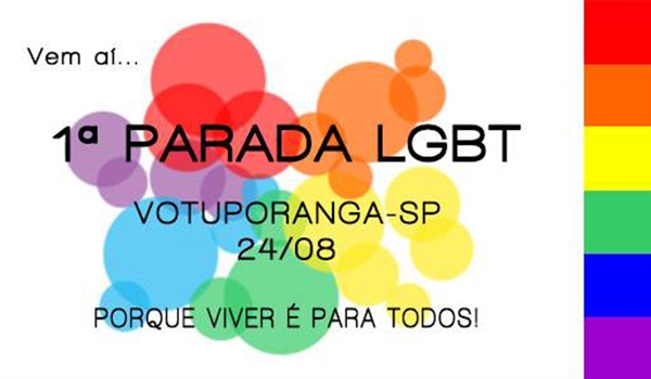 1ª Parada do Orgulho Gay de Votuporanga acontece hoje