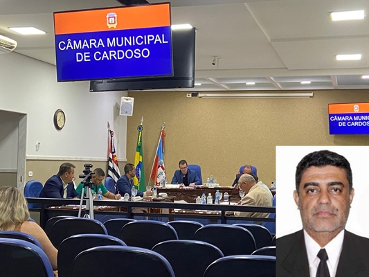 O presidente da Câmara Municipal de Cardoso, Alex Mendes Borges foi cassado por 7 votos a 2 em sessão extraordinária (Foto: Viva Cardoso News)
