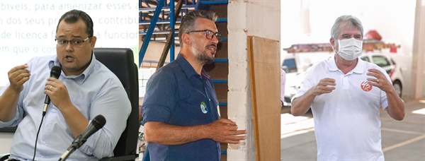 Hery Kattwinkel, João Garcia e Jorge Seba marcaram apenas um compromisso oficial para o último dia de campanha (Foto: Divulgação de campanha)