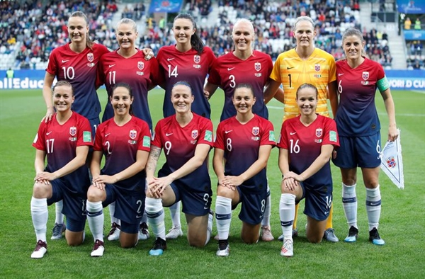 Seleção da Noruega na Copa do Mundo de Futebol Feminino - França 2019. - Christian Hartmann/Reuters/Direitos Reservados