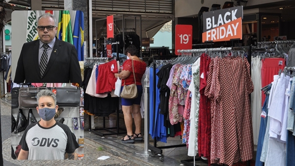 O presidente da ACV, Carlinhos Matta, e o comerciante Christian Nakabashi acreditam que as vendas na Black Friday deste ano serão melhores (Fotos: A Cidade)