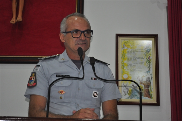 Edson Fávero, comandante da 3ª Companhia de Polícia Militar de Votuporanga fez um balanço da criminalidade no município (Foto: Gabriele Reginaldo/A Cidade)