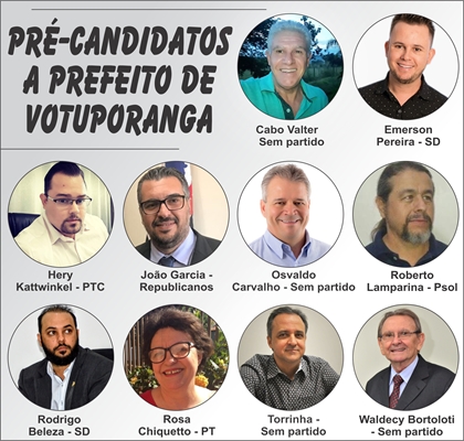 Pré-candidatos a prefeito de Votuporanga (Foto: Reprodução)