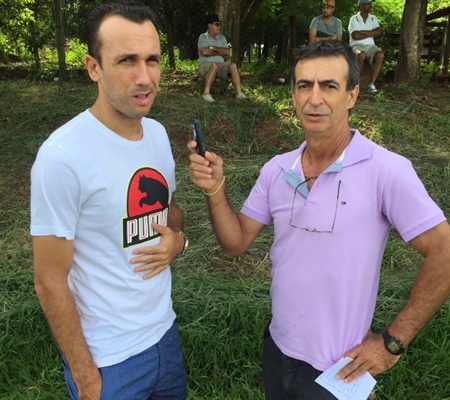 Atacante Thiago Ribeiro foi entrevistado pelo repórter Flávio Santos