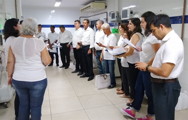E na programação da Semana Natalina, a Santa Casa de Votuporanga recebeu a Igreja Presbiteriana do Brasil nesta quinta-feira  (Foto: Santa Casa de Votuporanga)