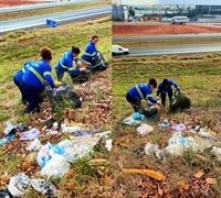 Descarte irregular de lixo em avenida gera revolta e mobiliza equipes da Saev Ambiental