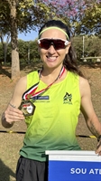 “É sempre um prazer vestir as cores da cidade”, diz a atleta Karina Franzin (Foto: Arquivo Pessoal)