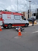 Jovem é socorrido às pressas de acidente em avenida de Votuporanga