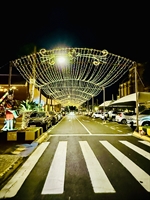 A identidade visual da decoração tem como base as cores vermelho e verde, símbolos tradicionais do Natal (Foto: Prefeitura de Votuporanga)