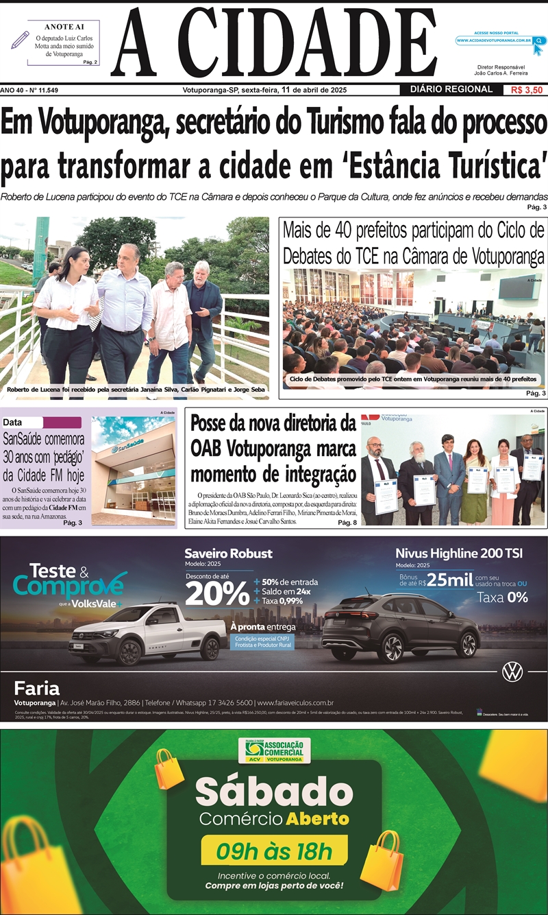 Falecimentos - Jornal A Cidade de Votuporanga